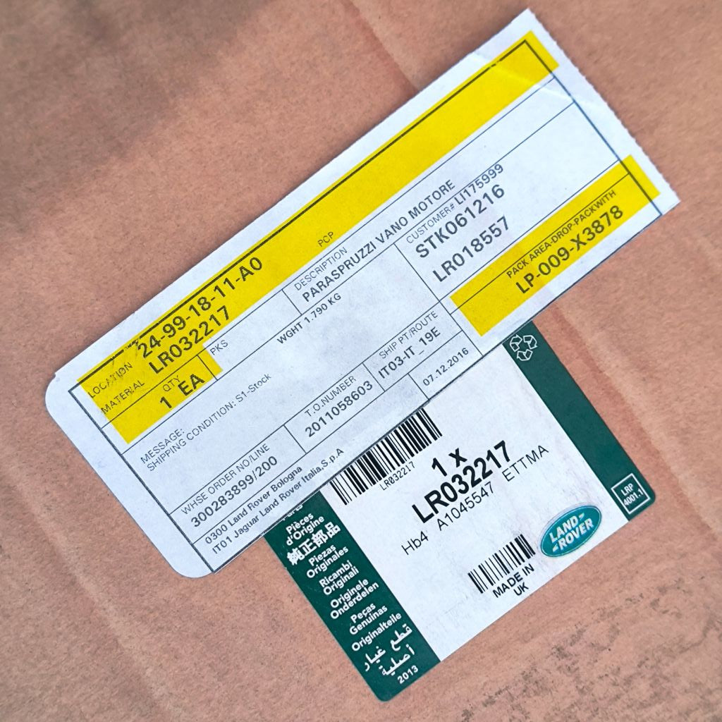 Land Rover Paratia Protezione Motore OEM LR032217