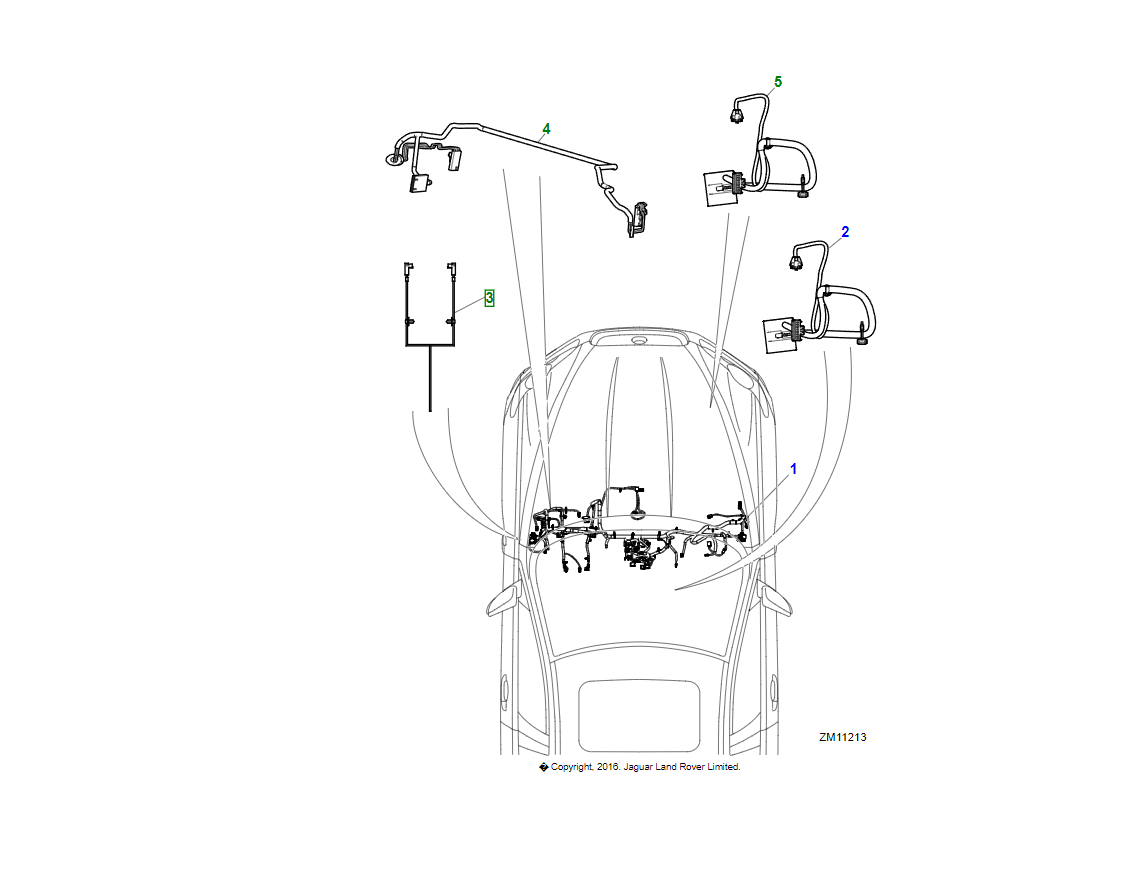 Jaguar Cavo collegamento C2Z8239