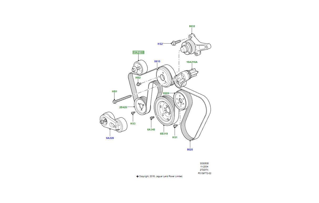 CORREDO - RULLO TENDITORE LAND ROVER PQH500020
