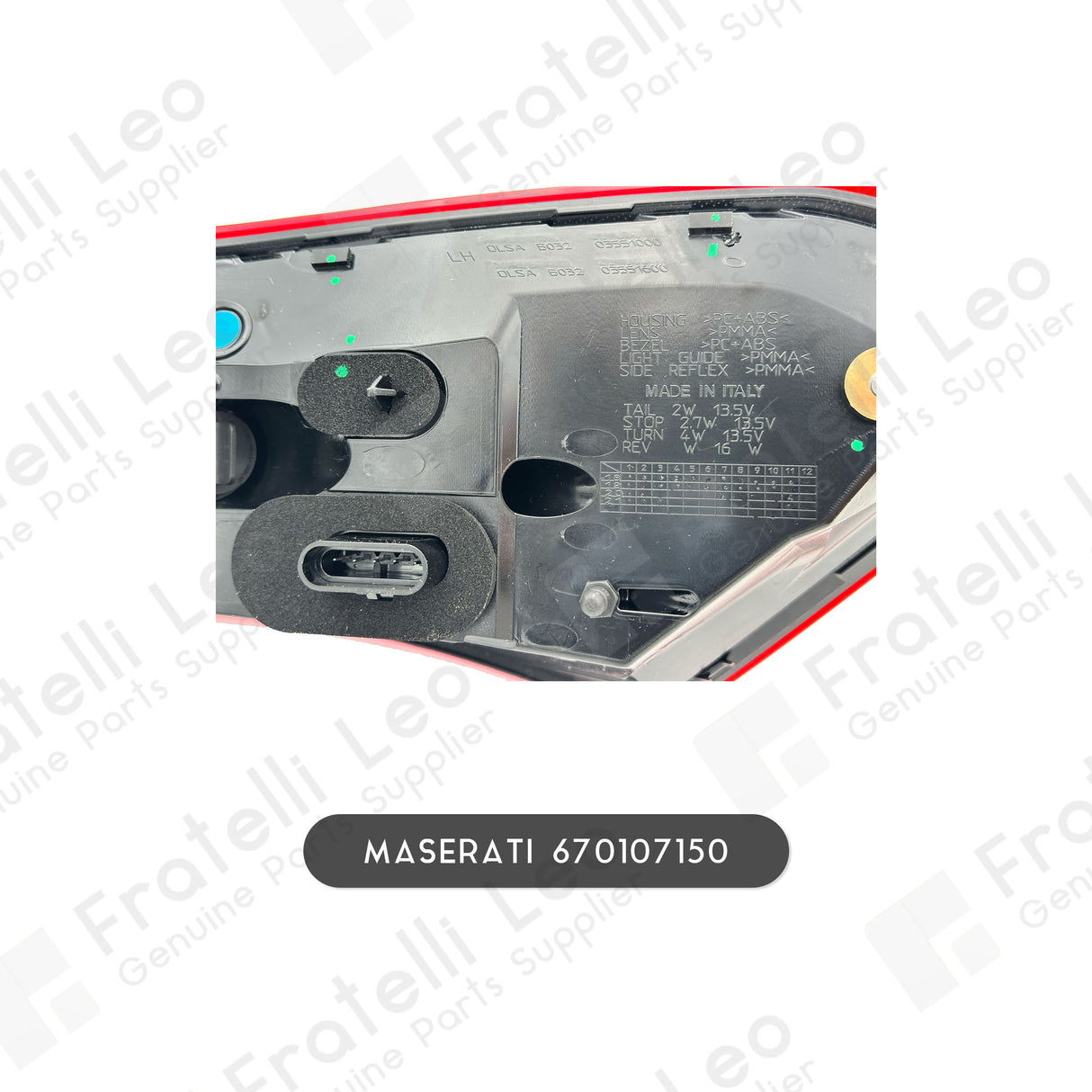 MASERATI GHIBLI Original Außenrücklicht LH 670008482